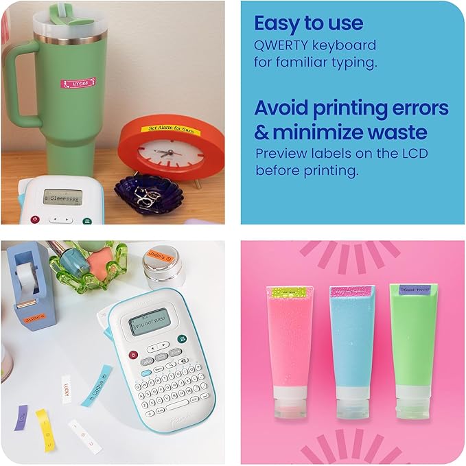 Brother P-Touch PT-N10 Personal Handheld Label Maker,Portable and Prints,P-Touch Btag ~½” (12mm) Wide Color Personalized Label Tapes,(Pack of 3)