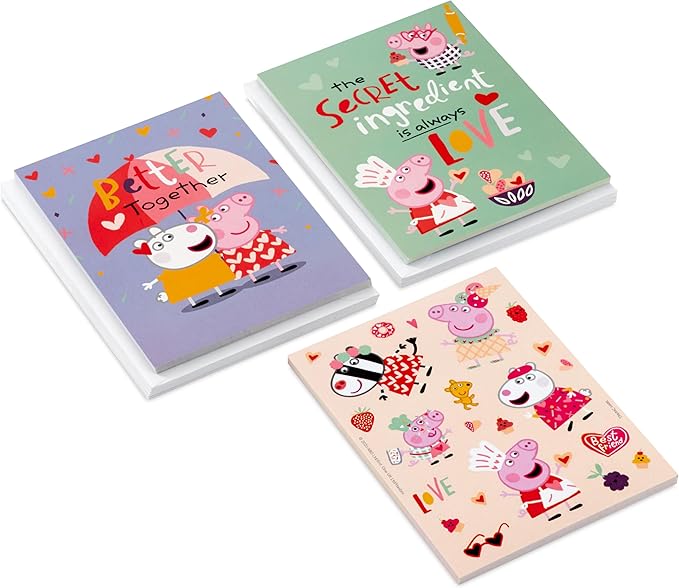 Hallmark Peppa Pig Valentines Day Cards and Stickers for Kids School (24 Classroom Valentines with Envelopes)
