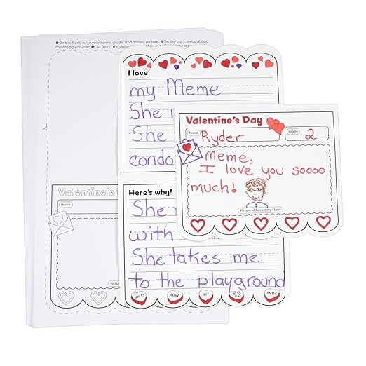 Really Good Stuff Ready-to-Decorate Valentine's Day Pennant Posters - Set of 24