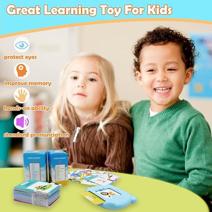 MAYAPHILOS Russian and English Bilingual Talking Flash Cards with 224 Sight Words Fun Russian Language Learning Toys for Kids, Audible Pocket Speech for Toddlers Preschool Birthday