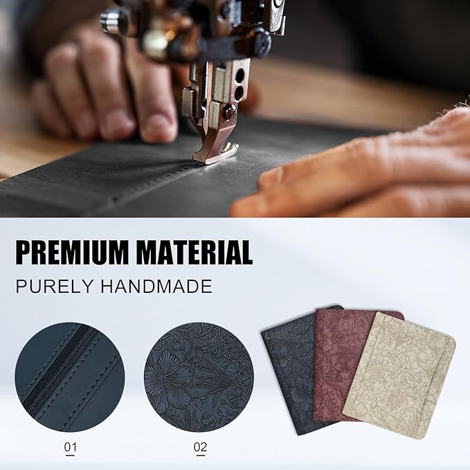 Eshow Portfolio Organizer - 3 Ring Binder with Zipper, Vegan Leather Business Padfolio Folder with Notepad Includes 5 Color Sheet Protectors for Documents Files for Men Women
