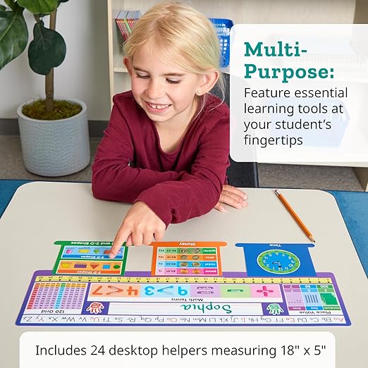 Really Good Stuff Deluxe Math Sliders Desktop Helpers - Set of 24