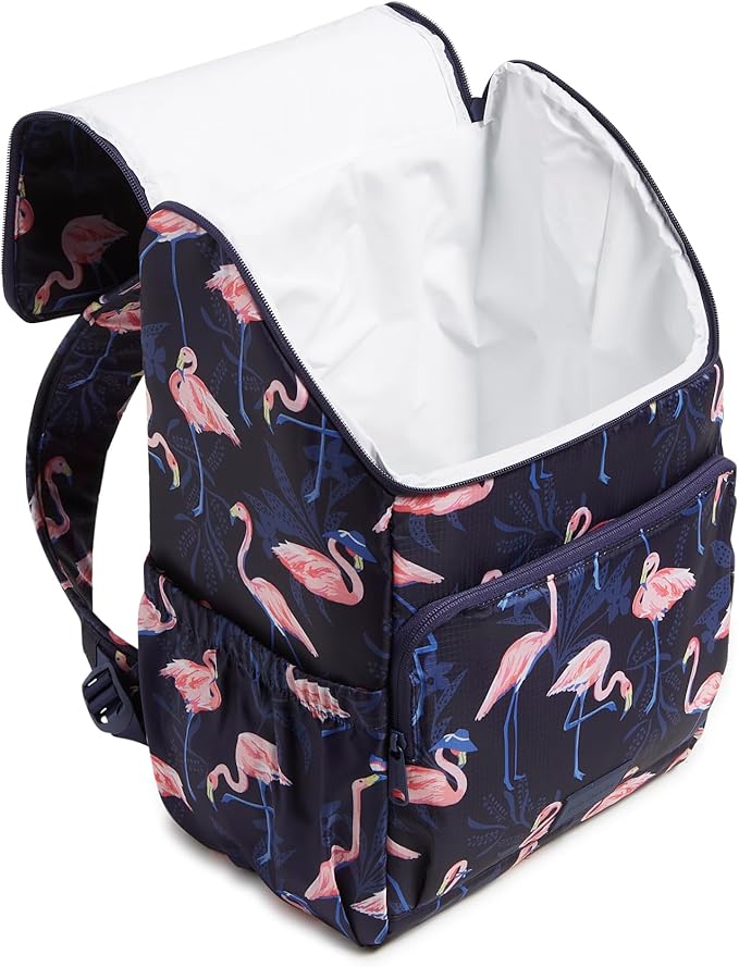 Recycled Ripstop Cooler Backpack, Flamingo Party, One Size