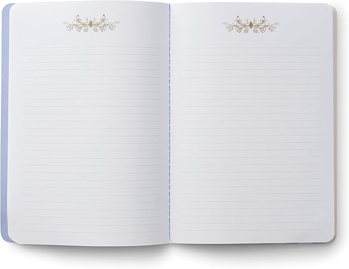 RIFLE PAPER CO. Stitched Notebook Set, 3-Pack Lined Journals with Canvas Paper Cover, Gold Foil Accents & 64 White Ruled Pages, Lay Flat Design | Hydrangea Pattern