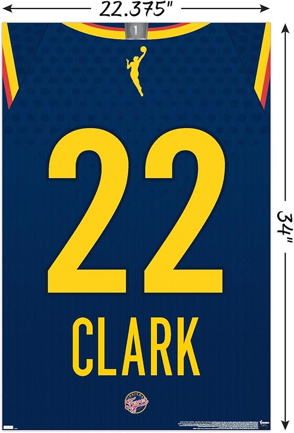 WNBA Indiana Fever - Caitlin Clark Jersey Wall Poster, 34L" x 22.4W", Unframed Version