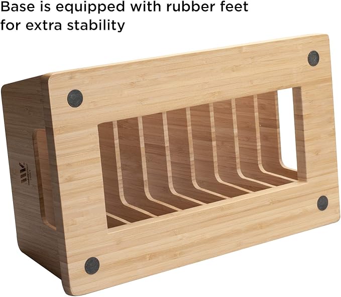 MobileVision Bamboo Desktop File Folder Organizer and Paper Tray, 10 Slots