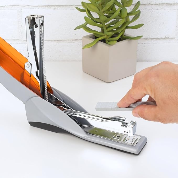 Swingline Stapler,25 Sheet Capacity,Optima 25,Jam Free,Reduced Effort,Soft Grip,Orange and Gray (66402),(Pack of 6)