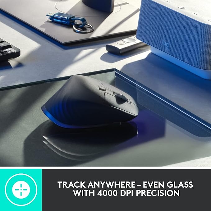 Logitech MX Mechanical Mini TKL Illuminated Wireless Keyboard, Linear, and MX Master 3S Performance Wireless Bluetooth Mouse Bundle, macOS, Windows, Linux, iOS, Android
