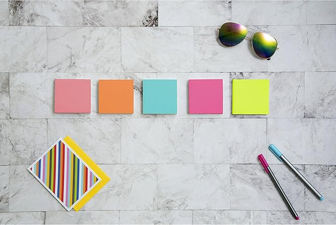 Post-it Notes, 3 in x 3 in., 18 Sticky Notes Pads, 100 Sheets per Pad, Poptimistic Collection, School Supplies and Oﬃce Products, The Original Post-it Note