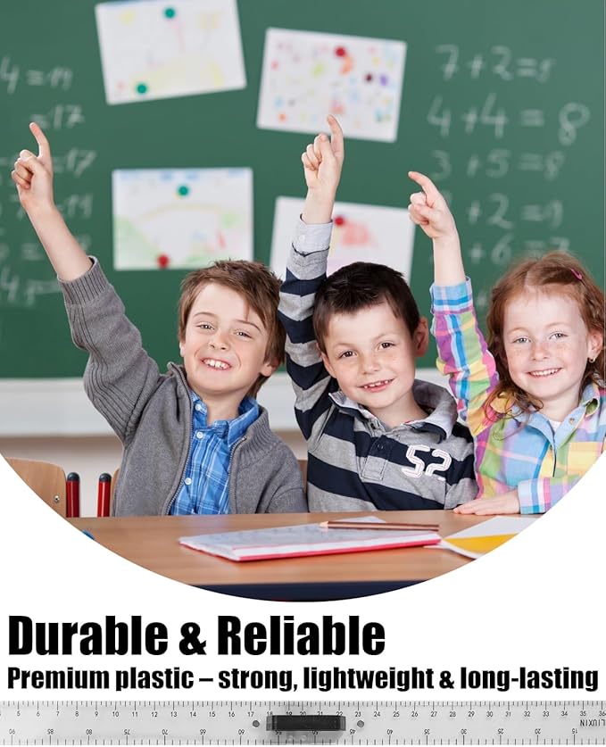 Magnetic 1m Ruler, Clear Drafting Tools Large Teaching Aids, Math Classroom Teaching Measurement Set, Oversized Ruler Geometry Tool Set, Transparent