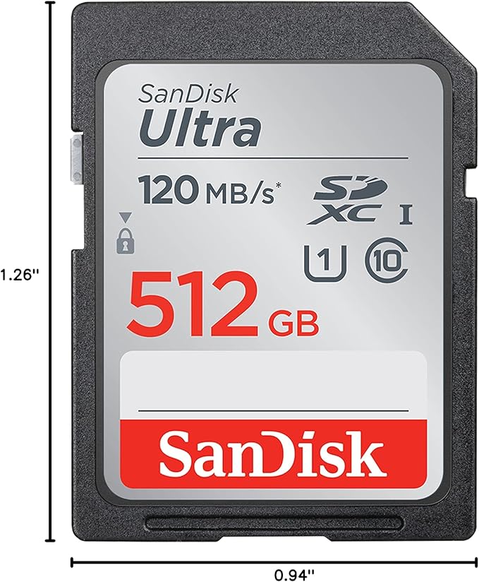 SanDisk 512GB Ultra SDXC UHS-I Memory Card - 120MB/s, C10, U1, Full HD, SD Card - SDSDUN4-512G-GN6IN [Older Version]