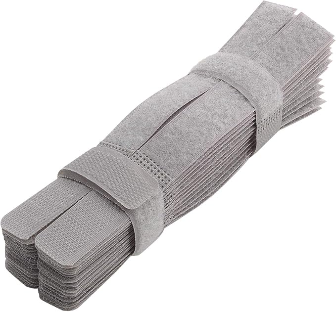 Pasow 50pcs Cable Ties Reusable Fastening Wire Organizer Cord Rope Holder 7 Inch (Grey)
