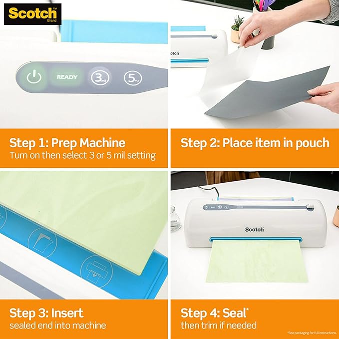 Scotch Self-Seal Laminating Pouches,No Laminator Needed,Letter Size 9.0 in x 11.5 in,(Pack of 300)