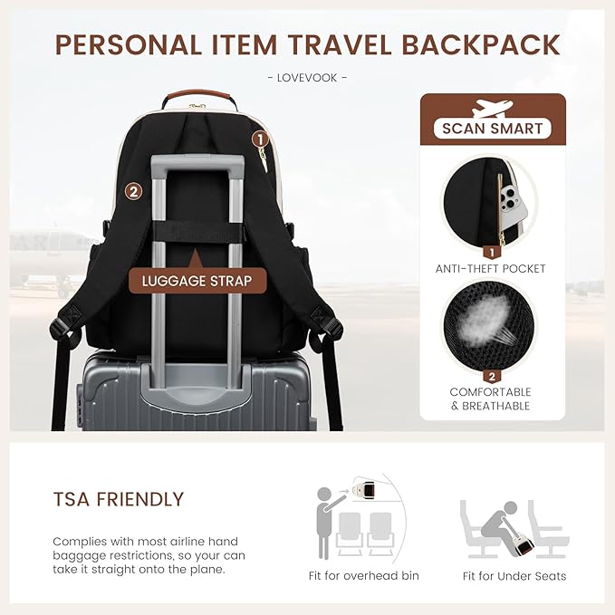 LOVEVOOK Laptop Backpack for Women with Pouch Pocket for Large Capacity Cup,18 Inch Laptop Computer Bag Travel Backpack Purse,Waterproof Work Business Backpack College Teacher Bags,Leopard print