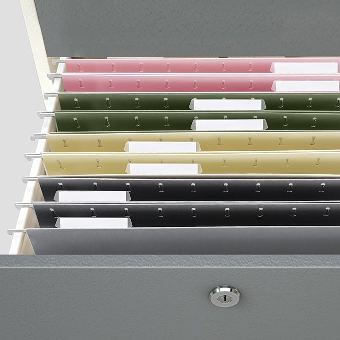 BALEINE 32PK Hanging File Folders, Legal Size Hanging Folders with 1/5-Cut Tabs for Filing Cabinets, File Boxes (32PK, Legal Size)