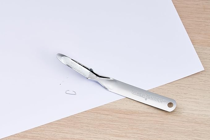 Bostitch Office Premium Staple Remover Tool, No Tear Push-Style Staple Puller, All-Metal, Chrome, Pack of 3
