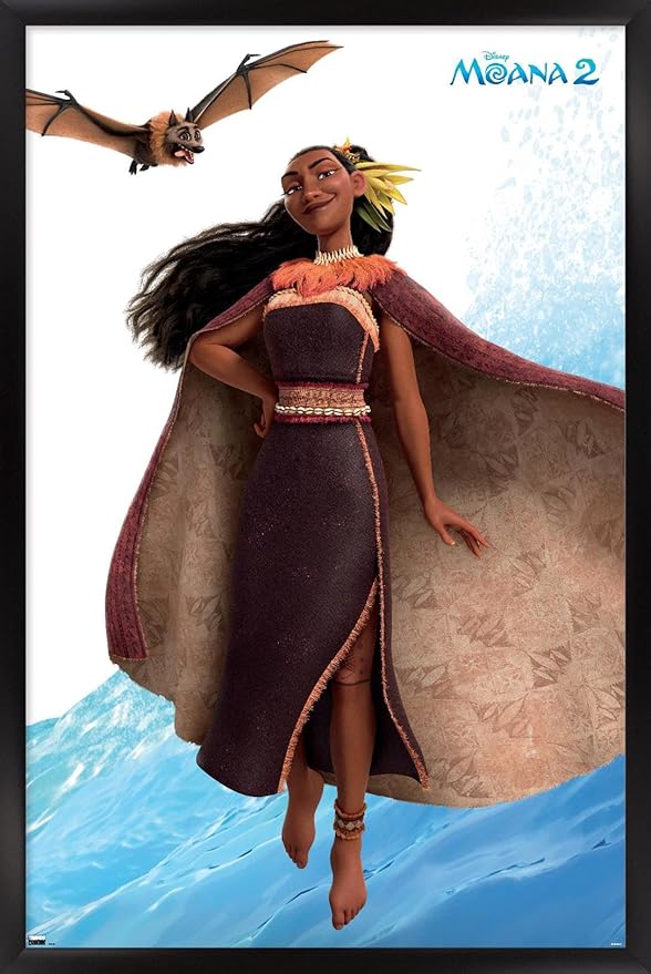 Trends International Disney Moana 2 - Matangi Wall Poster, 22.4L x 14.7W, Black Framed Version