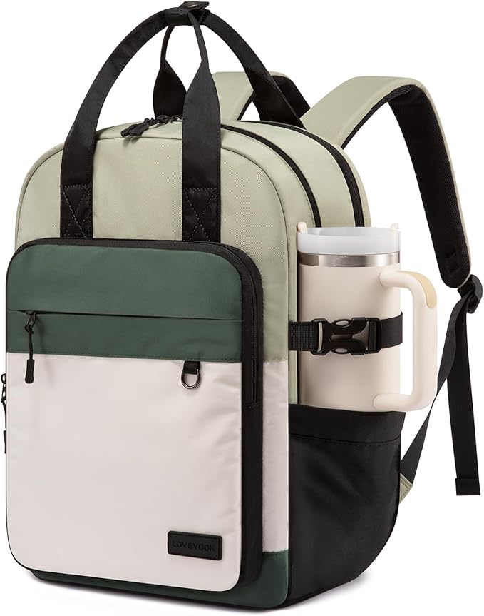 LOVEVOOK Laptop Backpack for Women, 15.6 Inch Computer Backpack Purse, Casual Daypack Carry-On Personal Item Travel Bag, College Bookbook for Teen Girls Students Back to School