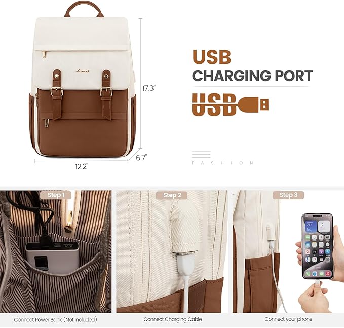 LOVEVOOK Travel Laptop Backpack Purse for Women Fashion Vintage Computer Backpack 15.6 Inch Large Teacher Nurse Backpack Casual Daypack for Business Work College