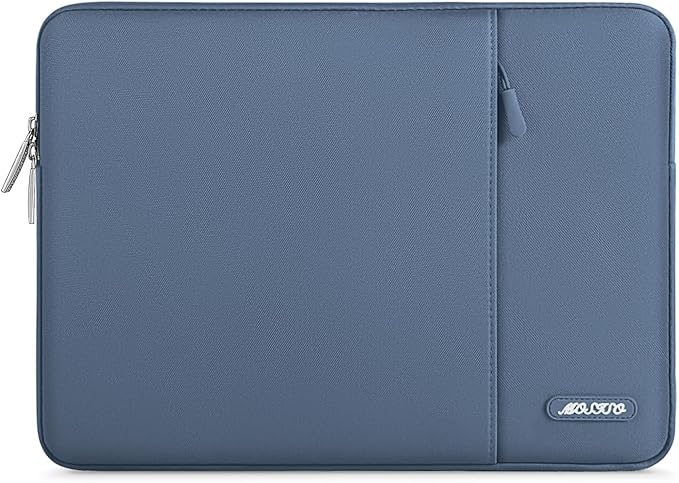 MOSISO Laptop Case 13 inch, 13 inch Laptop Sleeve Compatible with MacBook Air M4 M3 M2 M1 2025-2018 / Pro M2 M1 2025-2016, Polyester Vertical Computer Sleeve Bag with Pocket, Steel Blue
