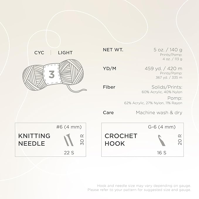 (1 Skein) Lion Brand Yarn Babysoft Baby Yarn Yarn, Twinkle Print