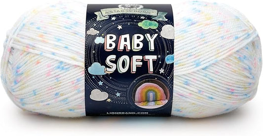 (1 Skein) Lion Brand Yarn Babysoft Baby Yarn Yarn, Twinkle Print