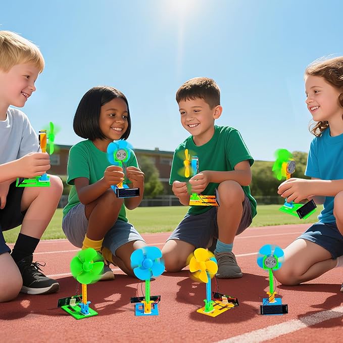 Bulk STEM Kits - 8 Set Solar Powered Fans, Science Kits for Kids Age 8-12 12-14 10-12, Stem Building Toys for Ages 8-13, Boys Girls Crafts for Kids, Classroom School Gifts Experiments Activities