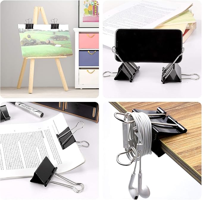 Ufmarine Extra Large Binder Clips 2.4 Inch Length, Jumbo Binder Clips for Office (48 Pcs)