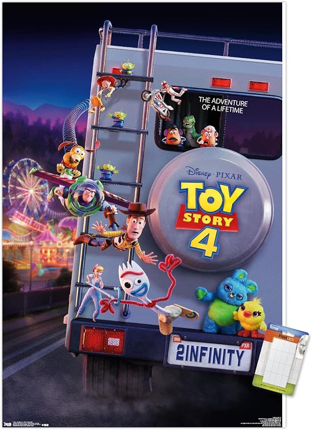 Trends International Disney Pixar Toy Story 4 - Final One Sheet Wall Poster, 14.725" x 22.375", Premium Poster & Mount Bundle