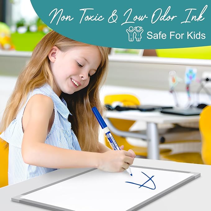 EXTRIC Dry Erase Markers, Whiteboard Markers Fine Tip and Chisel Tip, 8 White Board Marker Dry Erase, Mixed Tip 4 Thick and Thin White Board Marker for School Supplies, Teachers and Students