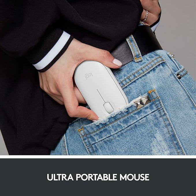 Logitech Slim Wireless Bluetooth Mouse for Mac - White
