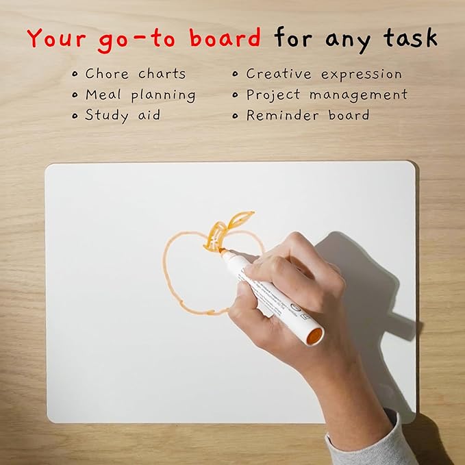 Bigtime 12 Pack 9x12 Classroom Whiteboards for Kids - Small Double-Sided White Board - White Boards Bulk Set, Classroom Essentials - Magnetic Dry Erase Boards for Students, Teacher