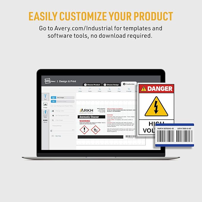Avery Metallic Asset Tag Labels, 1/2" x 1", Laser Printable Tags, 672 Waterproof Labels (60519)
