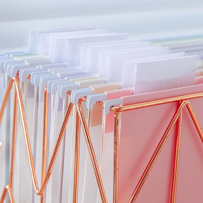 Y YOMA 48 Pack Colored Hanging File Folders Letter Size Decorative Hanging Folder Cute Pretty File Folder for Filing Cabinet Drawer Office Home with 1/5-Cut Adjustable Tabs, Soft Color