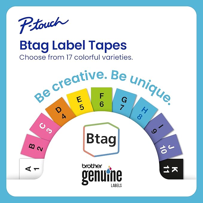 Brother P-Touch -N25BTV3 Personal Connected Label Maker, Bluetooth (Bundle), Design&Print2 app, Portable, Handheld, 3 Sample Label Tapes Included, Prints with Btag½â€ (12mm) Wide Tapes