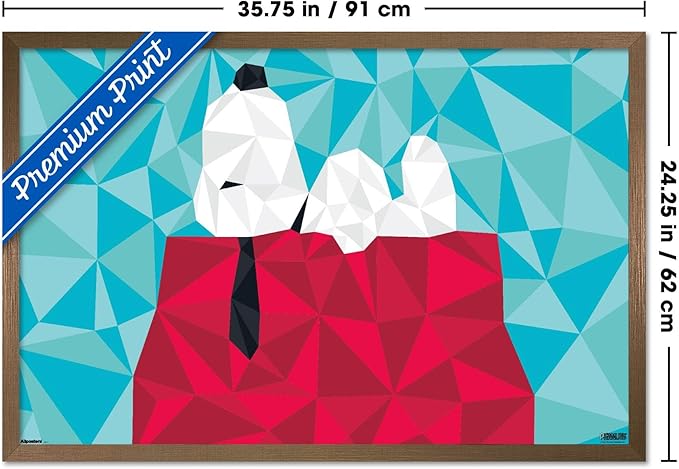 Peanuts: Astronomy-Geometry - Snoopy Wall Poster, 34L" x 22.4W", Bronze Framed Version