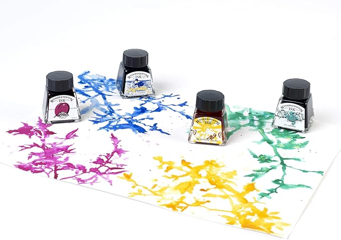 Winsor & Newton, Deep Red Drawing Ink, 14ml Bottle, Acrylic