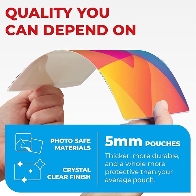 5MIL Thermal Laminating Sheets (500 Count) 9x11.5 inch, Letter Size Dry-Erase Friendly Laminating Pouches, Compatible with Laminators, Crystal Clear Laminated Finish