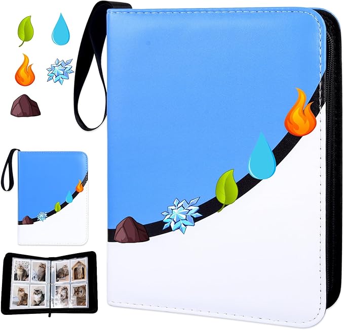 Card Collection Binder, Card Folder for TCG Sports Cards, 400 Pockets Trading Card Album with Sticker