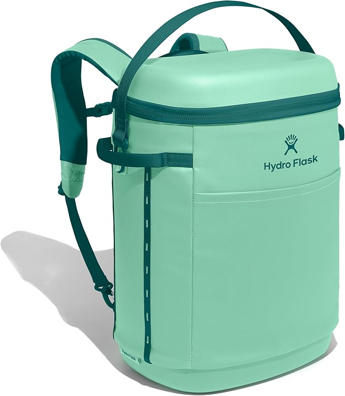 Hydro Flask Carryout Cooler Backpack - Insulated Portable Soft Cooler - 20 L Capacity in Mermaid Green
