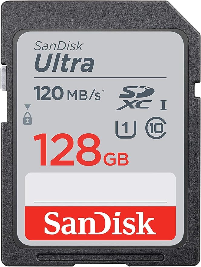 SanDisk 128GB SDXC SD Ultra Memory Card Works with Canon Powershot ELPH 360 HS, SX70 HS, SX620 HS Camera UHS-I (SDSDUN4-128G-GN6IN) Bundle with (1) Everything But Stromboli Combo Card Reader
