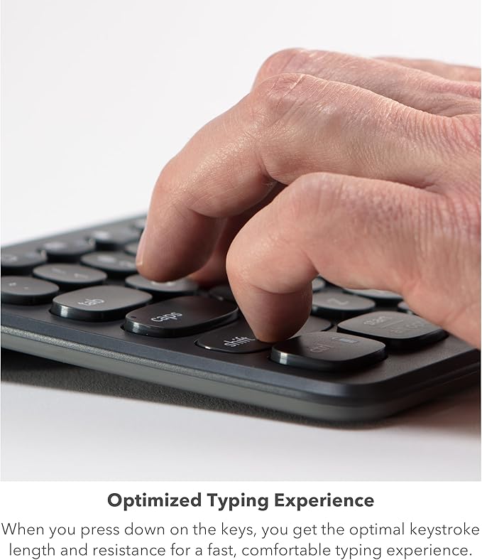 ZAGG Pro Keyboard 12 - Compact Wireless Charging Desktop Keyboard - Multi-Device Pairing - Compatible with Windows, macOS, iOS, Android, ChromeOS - Ergonomic Design for Efficient, Comfortable Typing