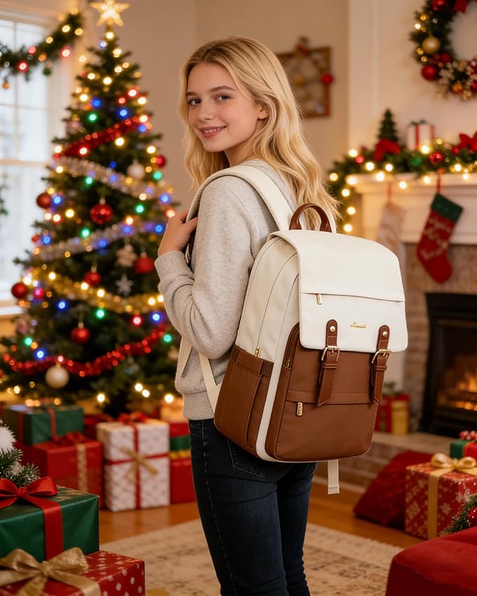 LOVEVOOK Travel Laptop Backpack Purse for Women Fashion Vintage Computer Backpack 15.6 Inch Large Teacher Nurse Backpack Casual Daypack for Business Work College