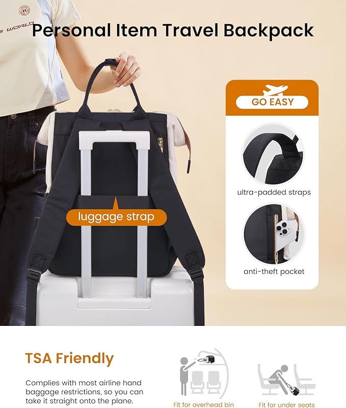 LOVEVOOK Puffer Laptop Backpack for Women, 15.6 Inch Work Backpack purse for Nurse Teacher, College Back to School Bookbag for Teen Girls, Personal Item Travel Bag Computer Daypack for Daily Commute