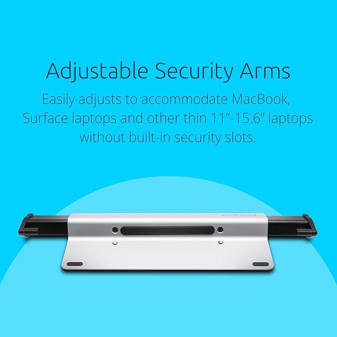 Kensington MacBook and Surface Laptop Locking Station with Keyed Lock Cable, Macbook Locks With 6 Foot Cable, Laptop Security Lock for Macbook Air/Pro, Laptop Locking Cable, K64453WW