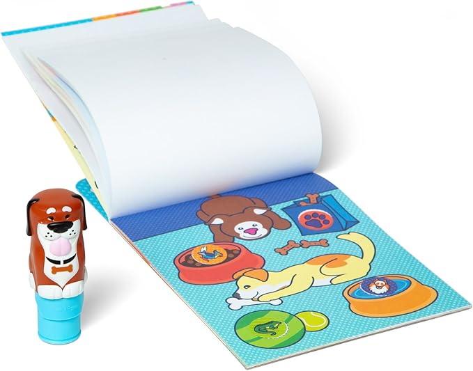 Melissa & Doug Sticker Wow!™ Dog Bundle: 24-Page Activity Book, Refillable Sticker Stamper, Mini Pad, 500 Stickers, Arts and Crafts for Kids Ages 3+