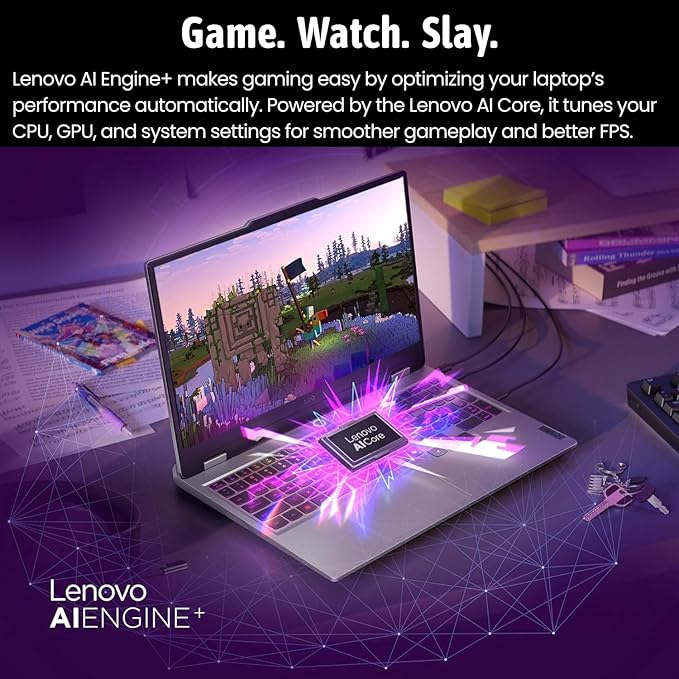 Lenovo LOQ RTX 5050 AI-Gaming PC, 17.3" FHD 165Hz, Intel Core i5-13450HX, NVIDIA GeForce RTX 5050, 32GB DDR5 RAM, 1TB SSD, Backlit KB, Bundle with PCO Notebook Folding Radiator, Laptop Cooler