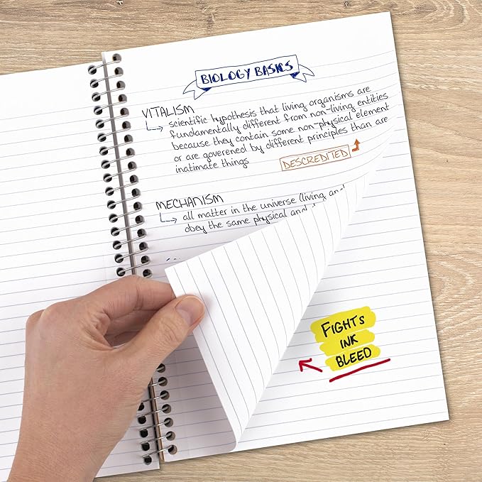 Five Star Spiral Notebook, 2 Subject, College Ruled Paper, 6" x 9-1/2", 80 Sheets, Fights Ink Bleed, Water Resistant Cover, Prom Pink (840029R)