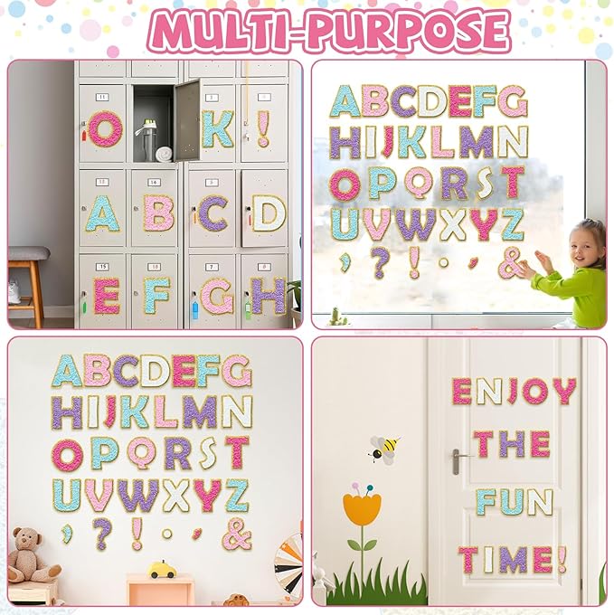 150 PCS Large 6" Bulletin Board Letters Set, Preppy Patch Party Pastel Classroom Alphabet Cutout Letter for Bulletin Board Display Home School, A Great Helper to Inspire Students' Learning Interest