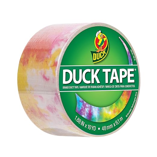 Duck Tape Pattern Colours Tie Dye. Arts & Crafts, DIY, Crafts, Gift Wrapping, Decorative, Scrapbook, Scrapbooking, Bullet Journal, Planner, Party, Festivals, Decoration - 48mm x 9.1m